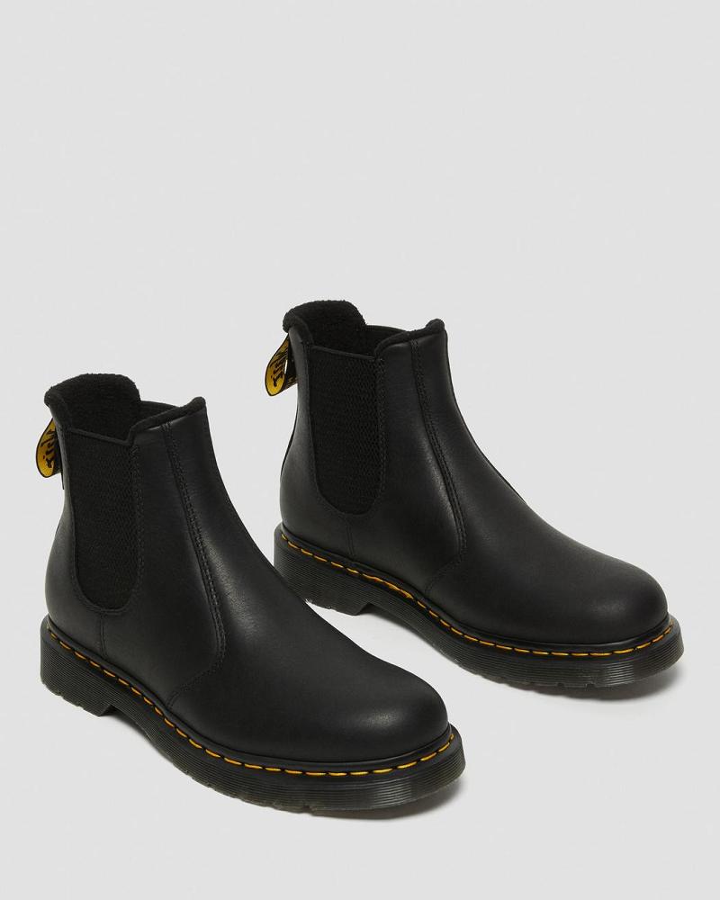 Botas de Invierno Dr Martens 2976 Warmwair Cuero Hombre Negros | MX 240UZG